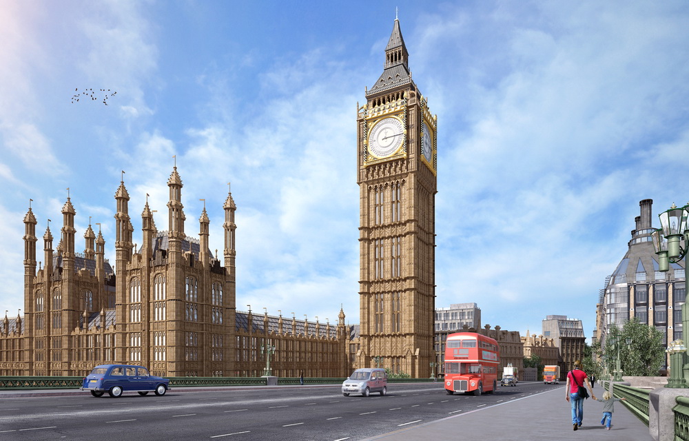 3Д моделирование и визуализация Вестминстерского дворца